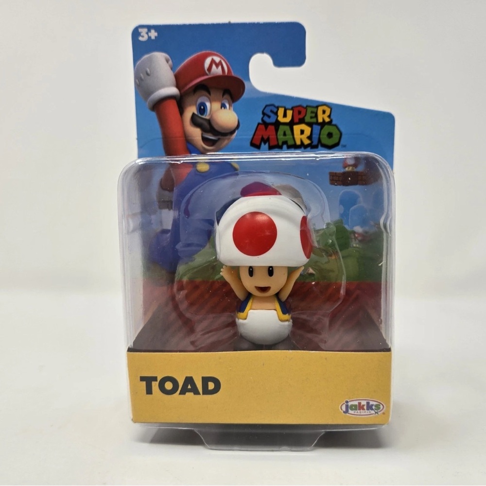 Super Mario TOAD Figure • JAKKS Pacific 2023 • 2.5" • Nintendo Licensed • NEW